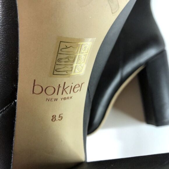 Botkier Rylie Slouchy Ankle Boots Chunky Leather Heeled Booties in Black 8.5 - Picture 10 of 15